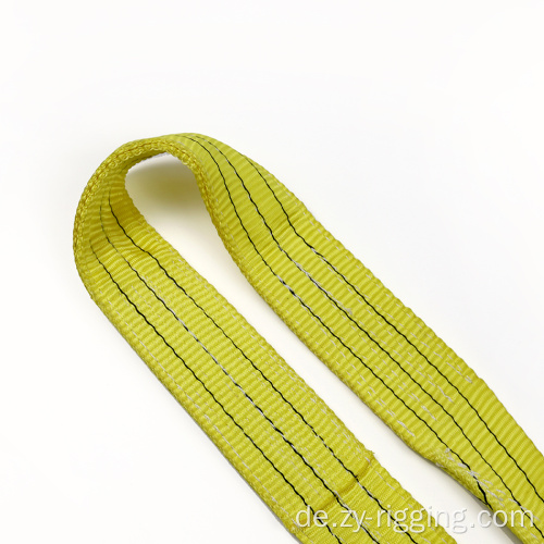 3tons gelbe Polyester -Schleppseilschlinge flaches Gurtband